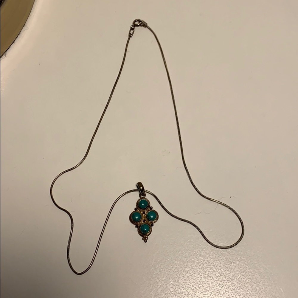 Turquoise Cluster Necklace